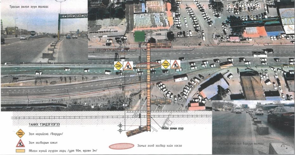 Таван шарын төмөр замын гармын баруун талын авто замыг хэсэгчлэн түр хугацаанд хаана