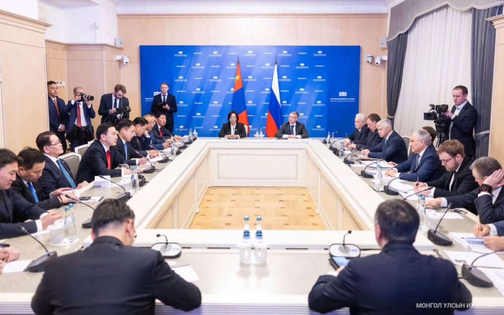 Улсын Их Хурлын дарга Н.Учрал, ОХУ-ын Холбооны Хурлын Төрийн Думын дарга В.В.Володин нар албан ёсны хэлэлцээ хийлээ