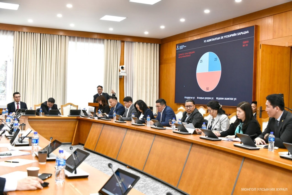 “Усны нөөцийг хамгаалах, зохистой ашиглах эрх зүйн зохицуулалтын өнөөгийн байдал, шийдэл” сэдвийн хүрээнд хэлэлцүүлэг зохион байгууллаа