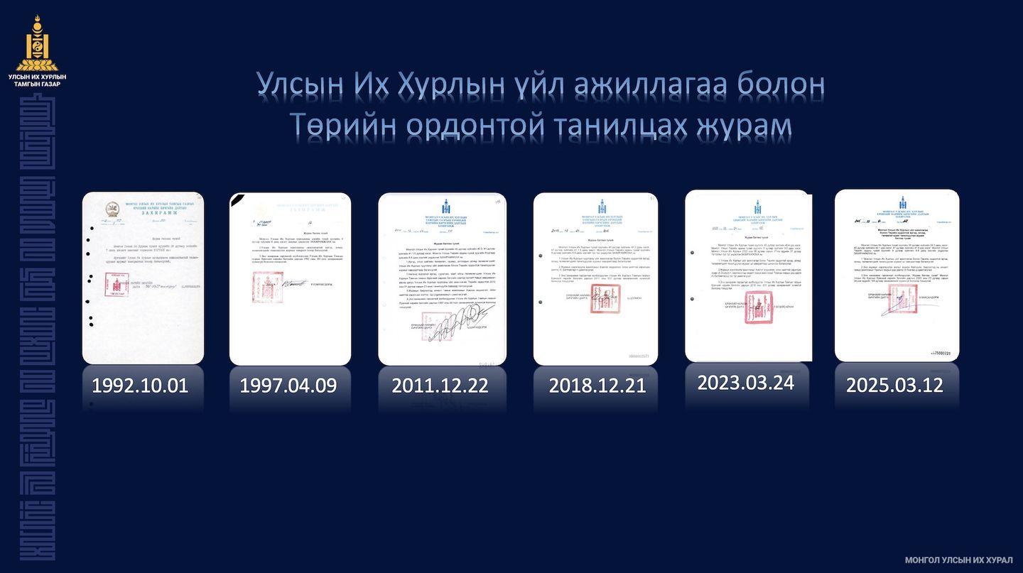 Монгол Улсын Их Хурлын үйл ажиллагаа болон Төрийн ордонтой иргэд, зочид, төлөөлөгчдийг танилцуулах журам шинэчлэгдлээ