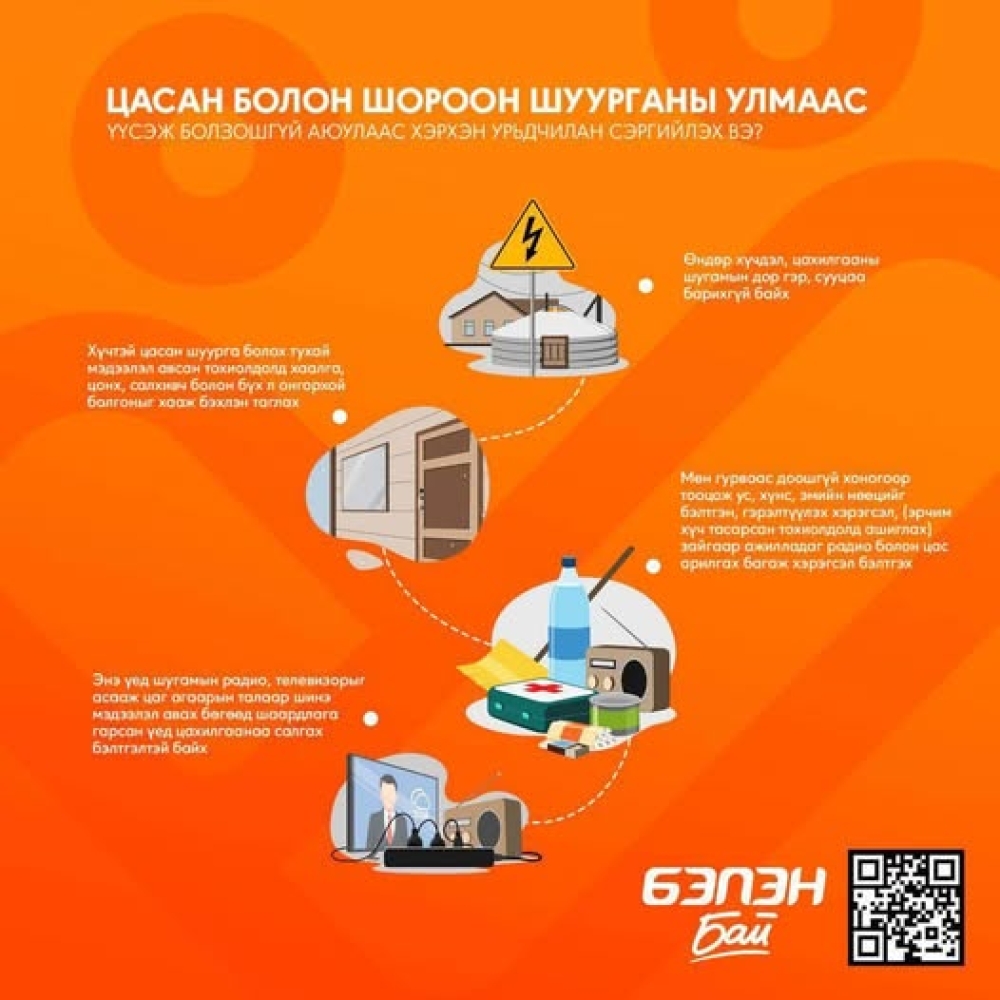 Цасан болон шороон шуурга шуурч, эрс хүйтрэхийг ЦУОШГ-аас анхаарууллаа
