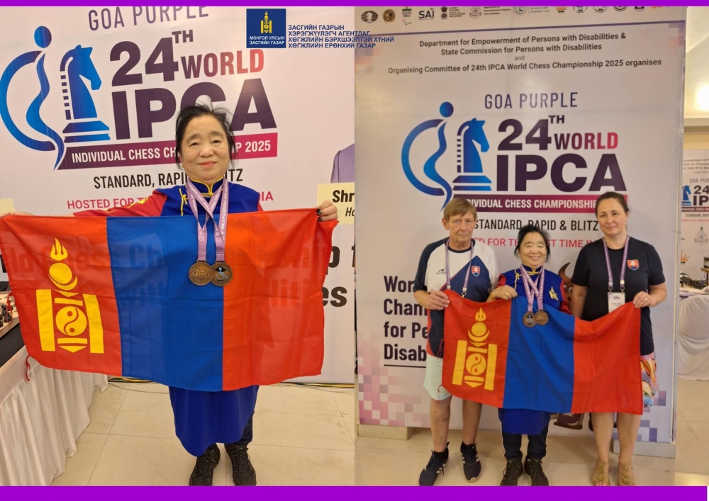Хишигбаяр Мижгээ Дэлхийн пара шатрын аварга шалгаруулах тэмцээнээс хос хүрэл медаль хүртлээ